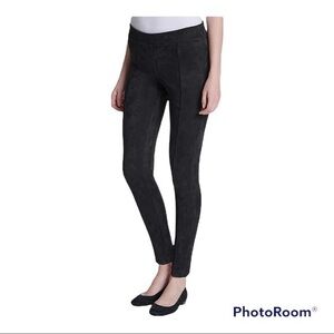 Andrew Marc Women's Super Soft Stretch Faux Suede Pull On Black Pants Size Small
